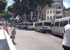 Imagem de Protesto de motoristas de vans deixa trânsito lento na Avenida Suburbana
