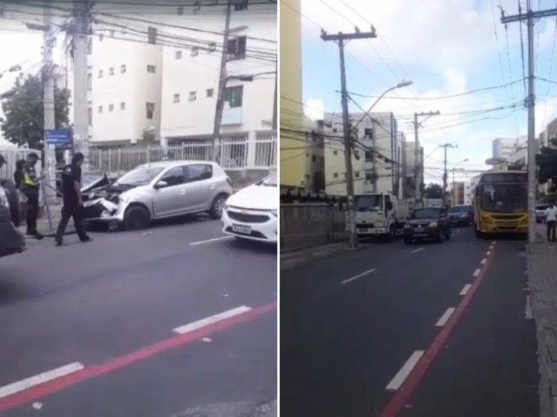 Imagem de Batida entre carro e ônibus deixa dois feridos no bairro do Costa Azul
