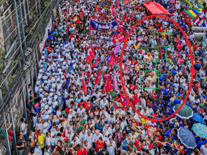 Imagem de Campanha de Lula publica foto com pessoas duplicadas em evento da Independência na Bahia