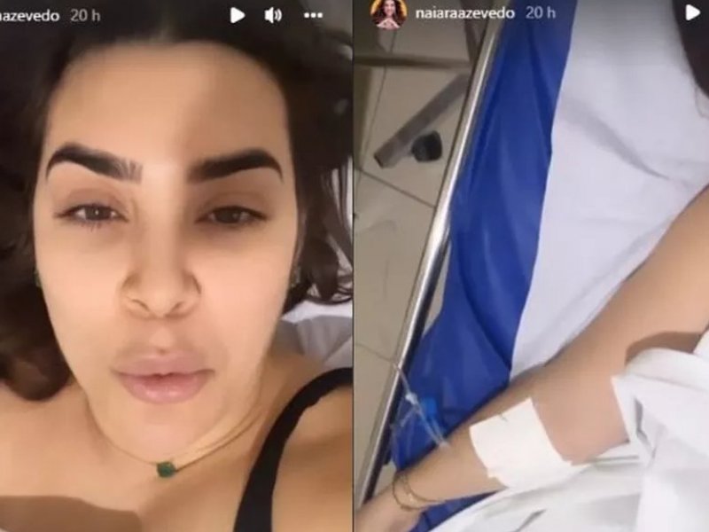 Imagem de Após dores no estômago, Naiara Azevedo é hospitalizada na Bahia